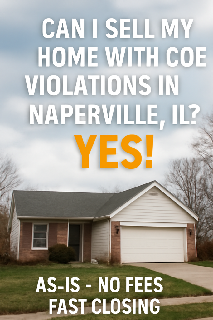 sell a home with code violations in Naperville, IL