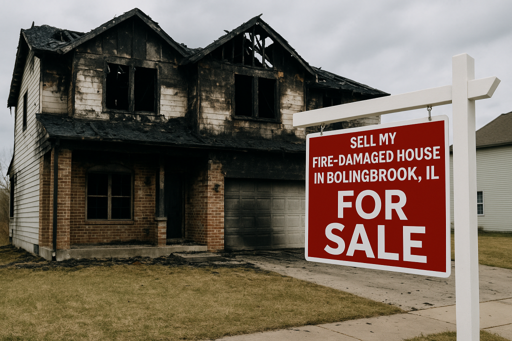 sell your fire-damaged house for cash in Bolingbrook, IL